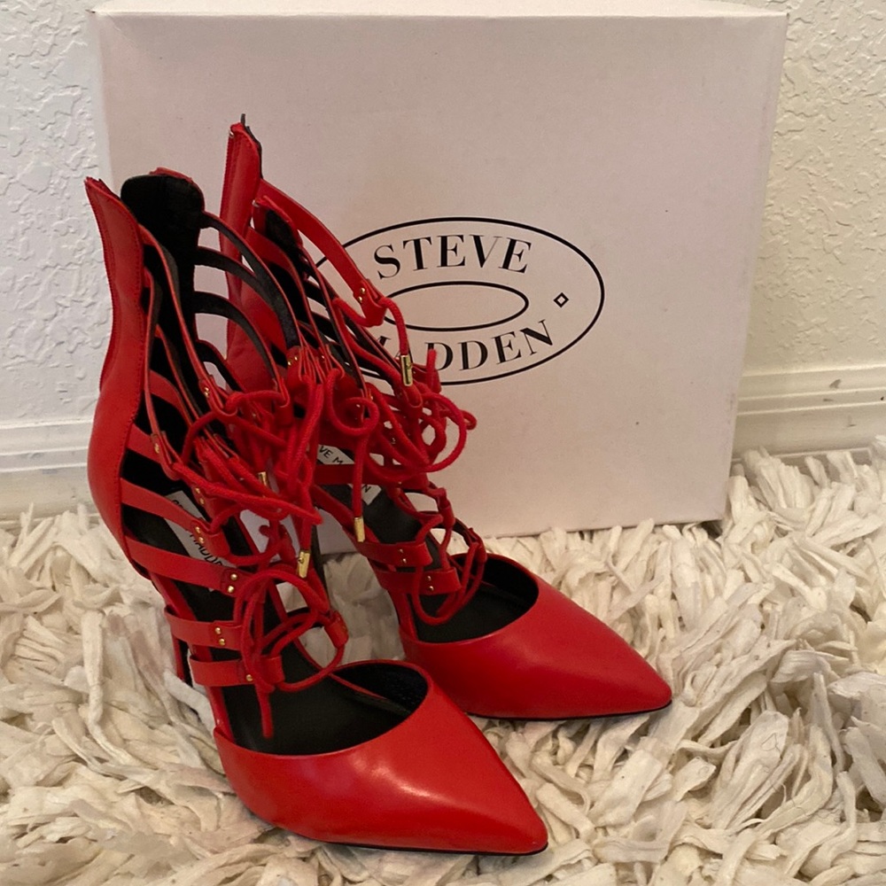 Red Steve Madden heels